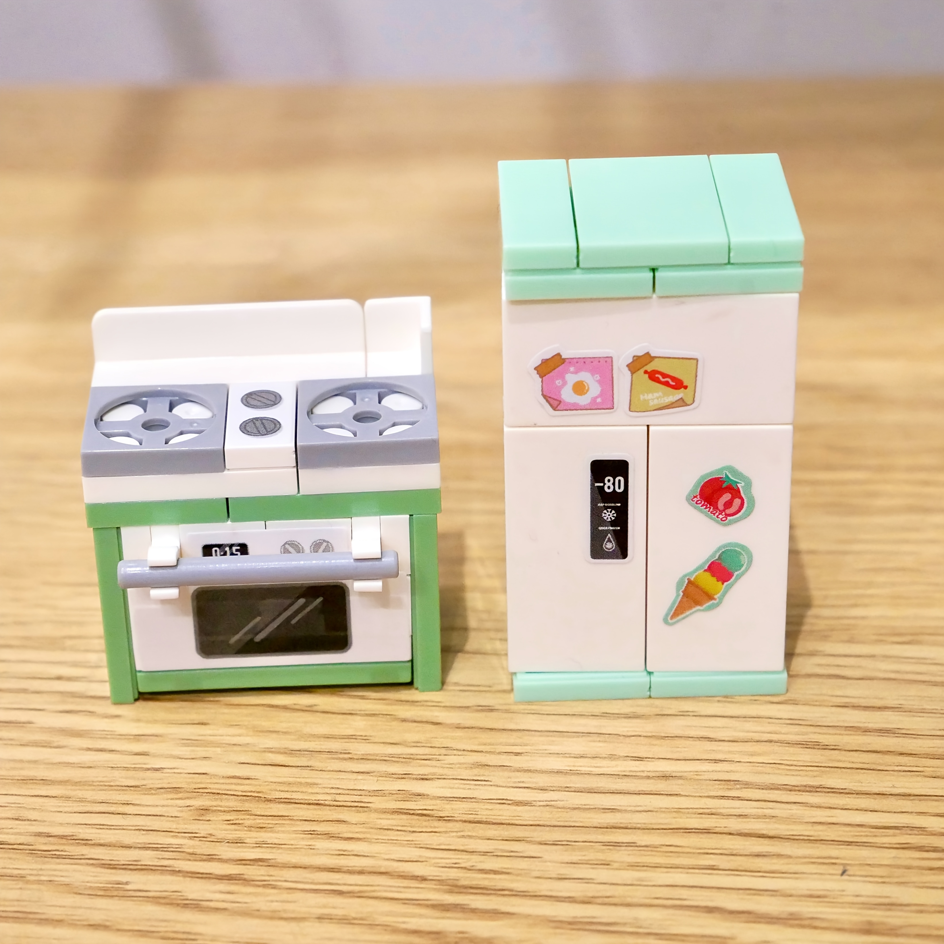 Miniature Kitchen Furniture Building Blocks Set